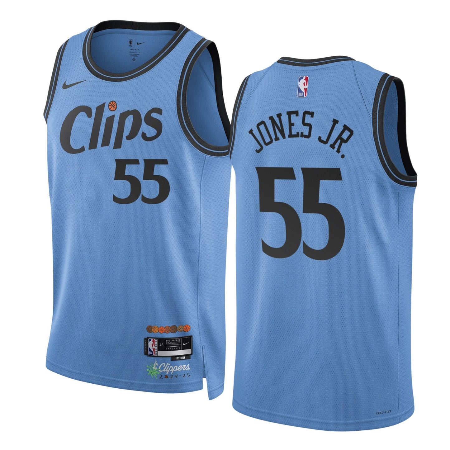 NBA Derrick Jones Jr. Los Angeles Clippers 55 Jersey