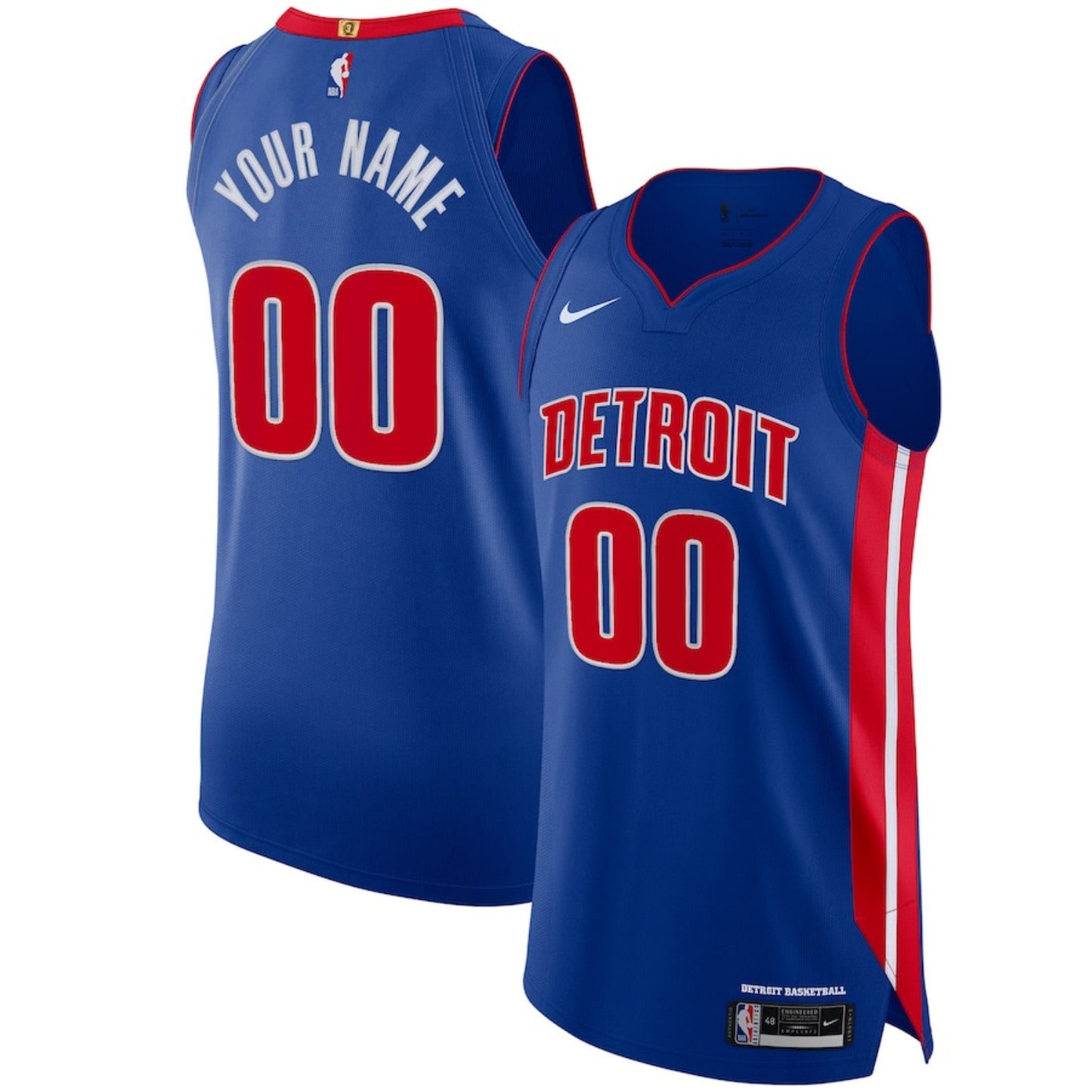 NBA Detroit Pistons Blank Custom Jersey