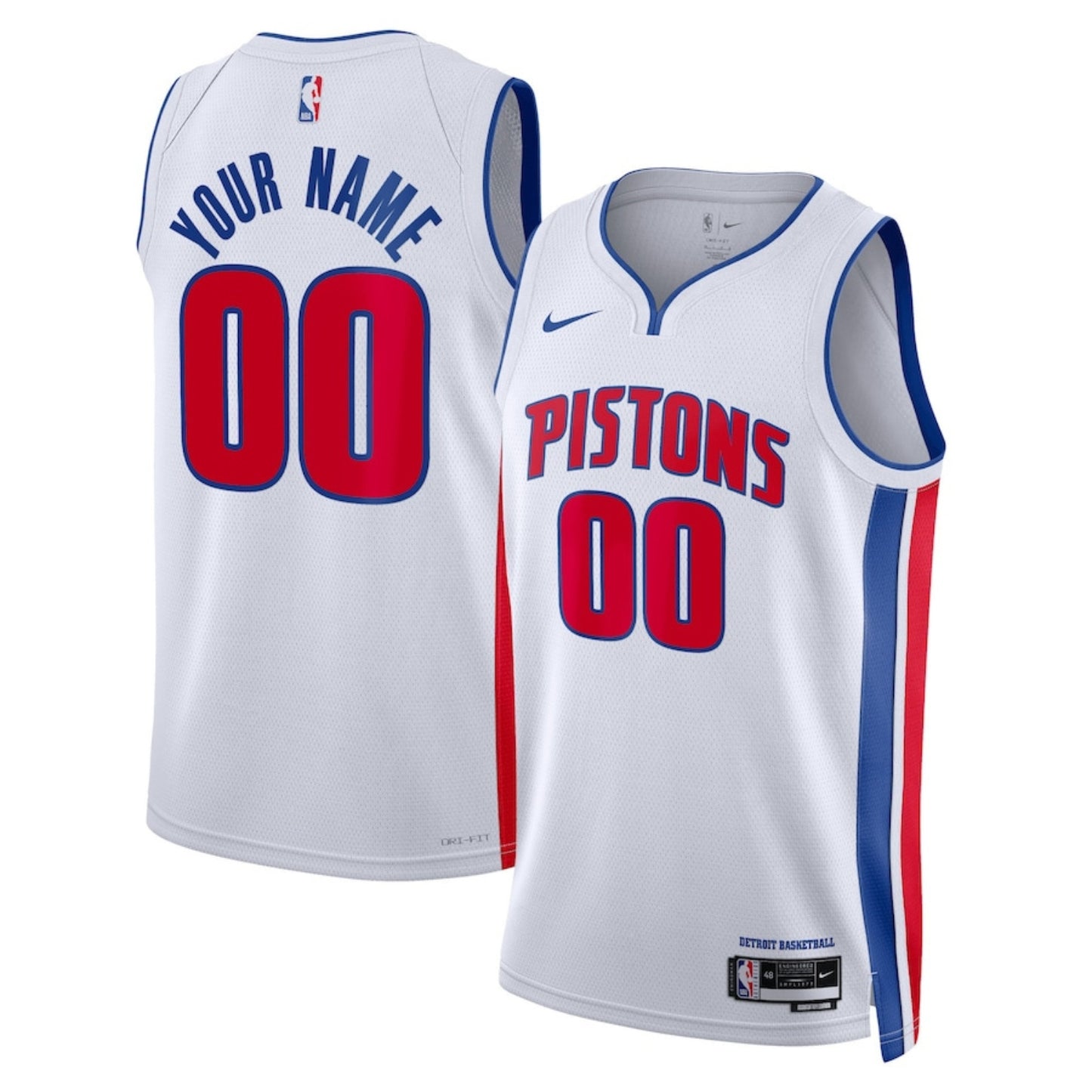 NBA Detroit Pistons Blank Custom Jersey