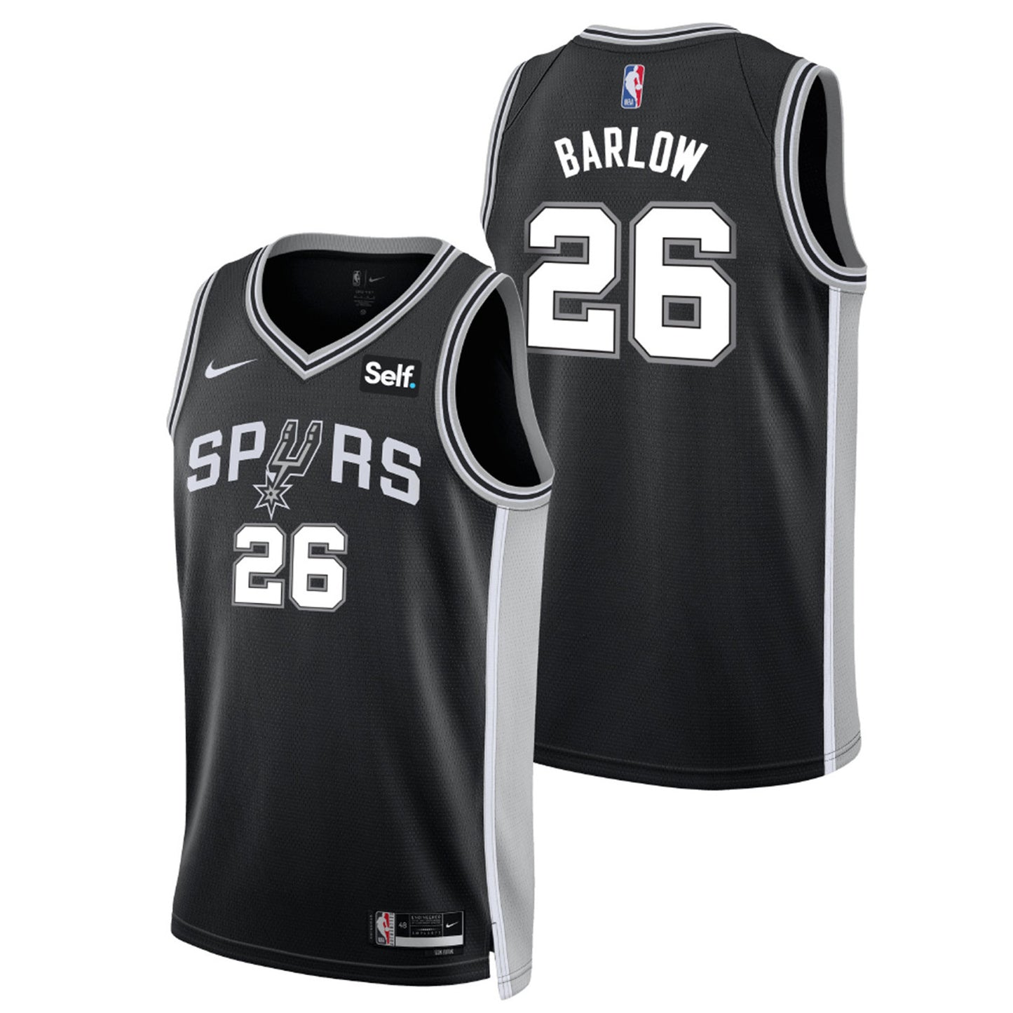 NBA Dominick Barlow San Antonio Spurs 26 Jersey