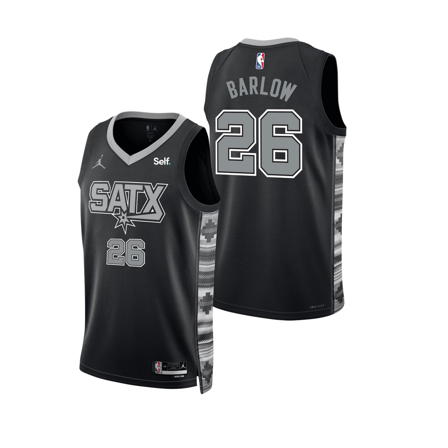 NBA Dominick Barlow San Antonio Spurs 26 Jersey