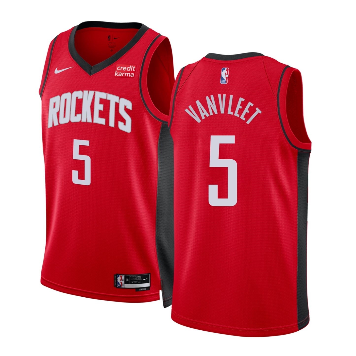 NBA Fred VanVleet Houston Rockets 5 Jersey