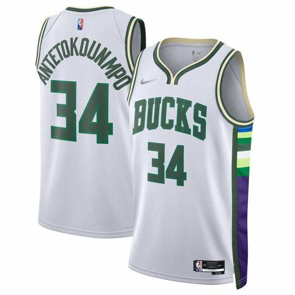 NBA Giannis Antetokounmpo Milwaukee Bucks 34 Jersey