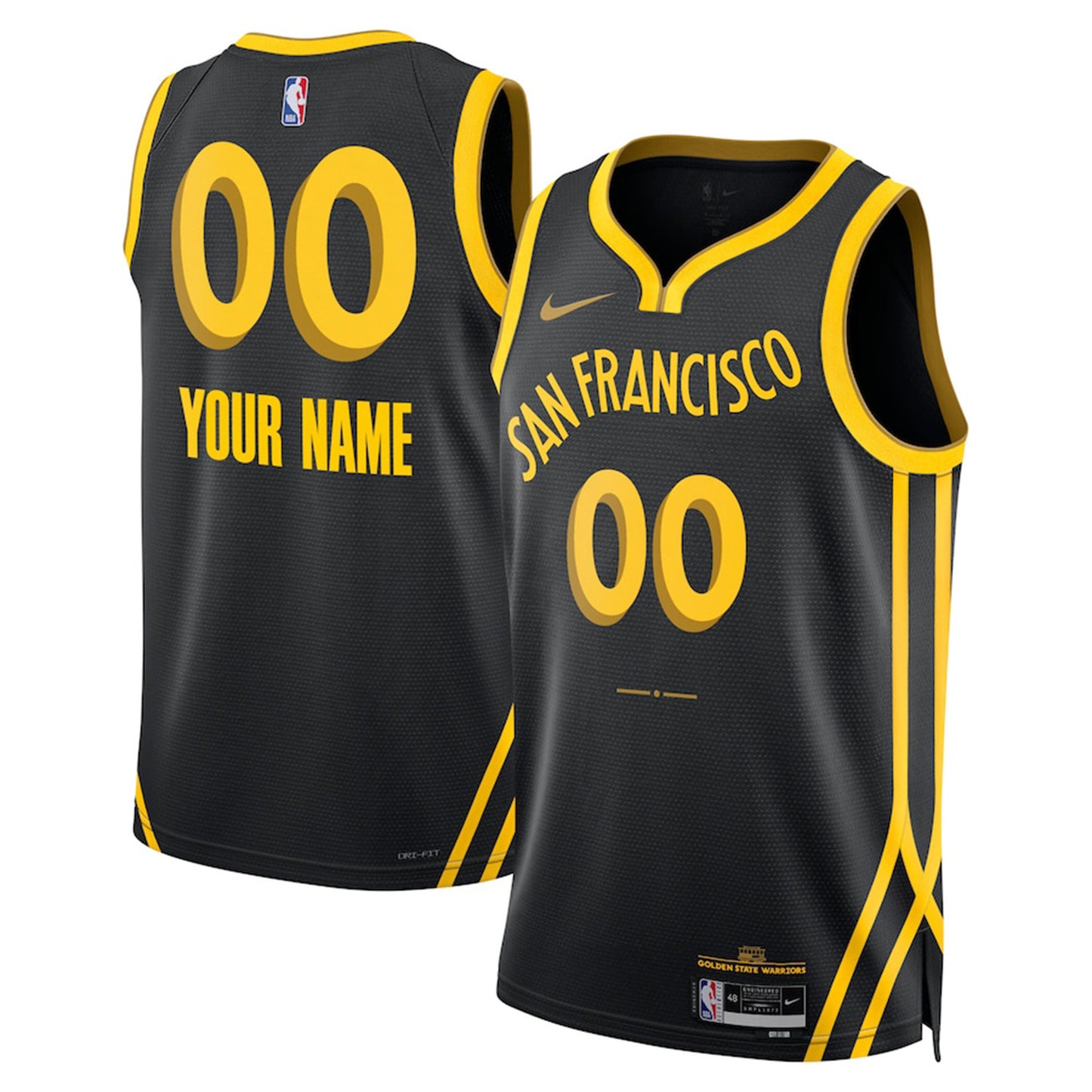 NBA Golden State Warriors Blank Custom Jersey