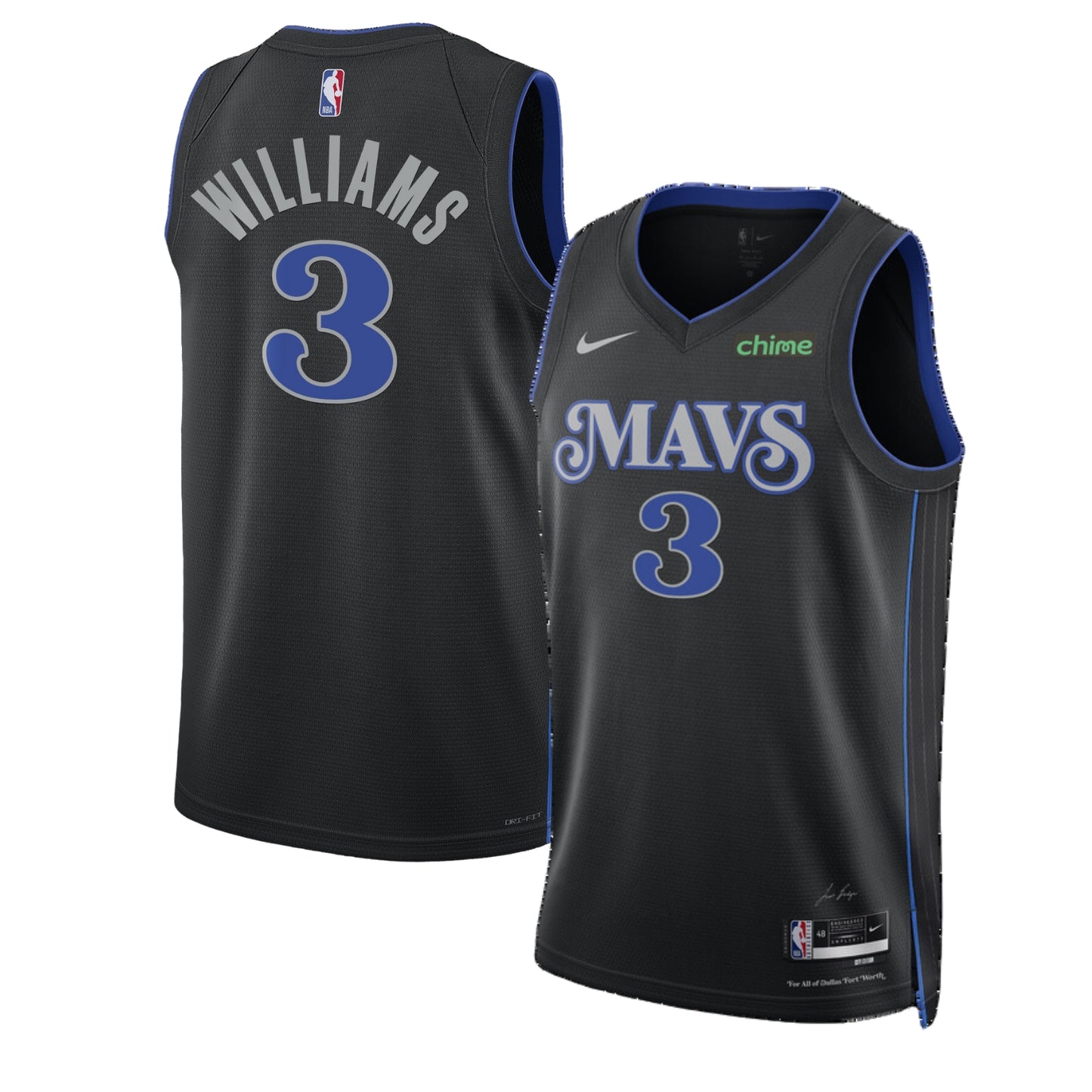 NBA Grant Williams Dallas Mavericks 3 Jersey