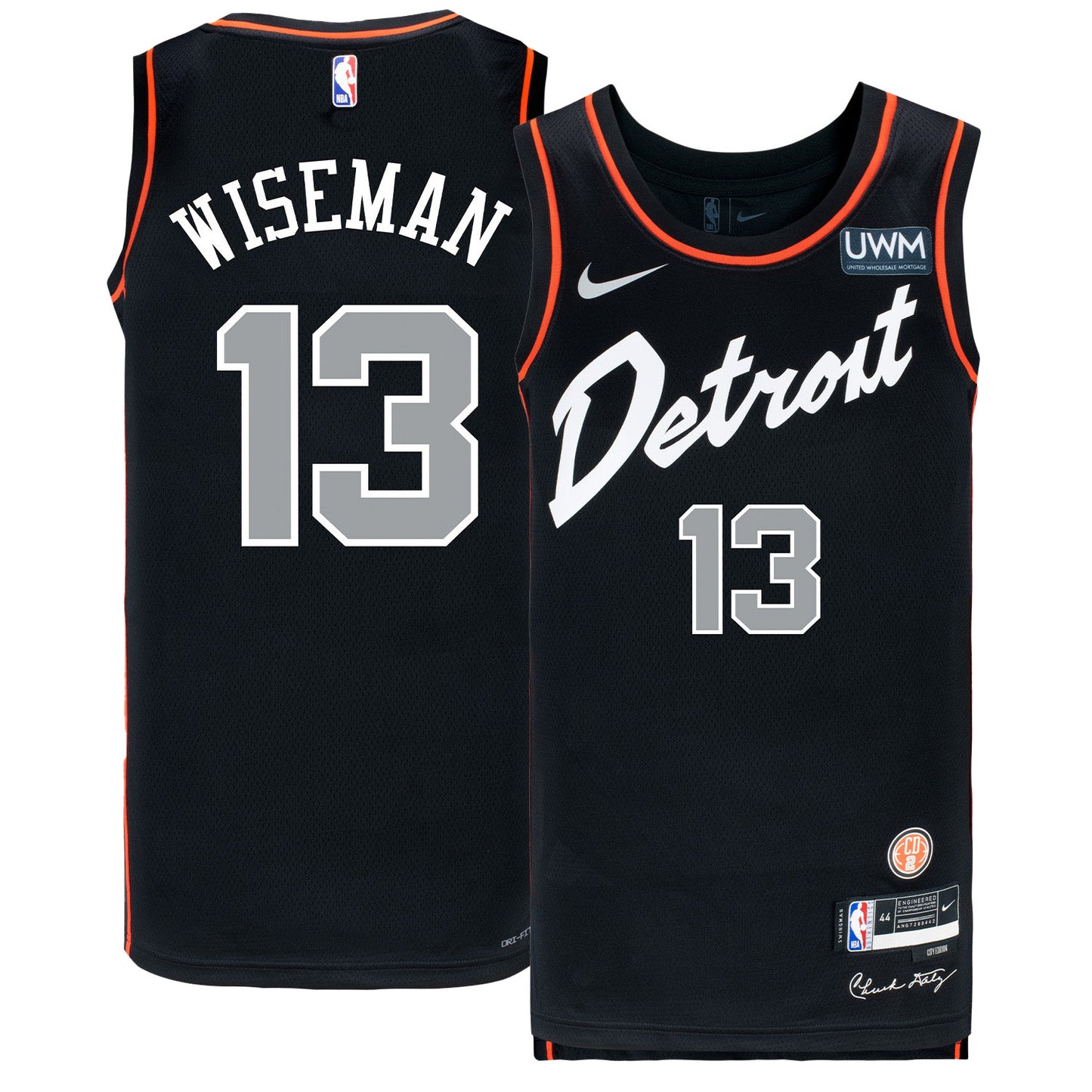 NBA James Wiseman Detroit Pistons 13 Jersey