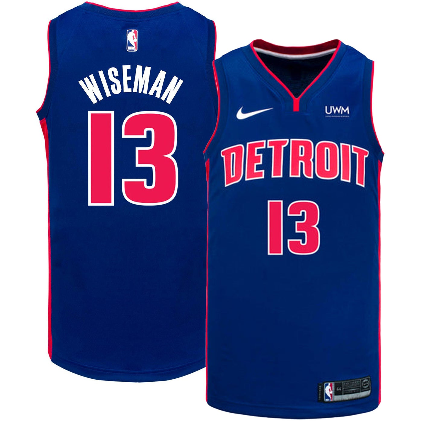 NBA James Wiseman Detroit Pistons 13 Jersey