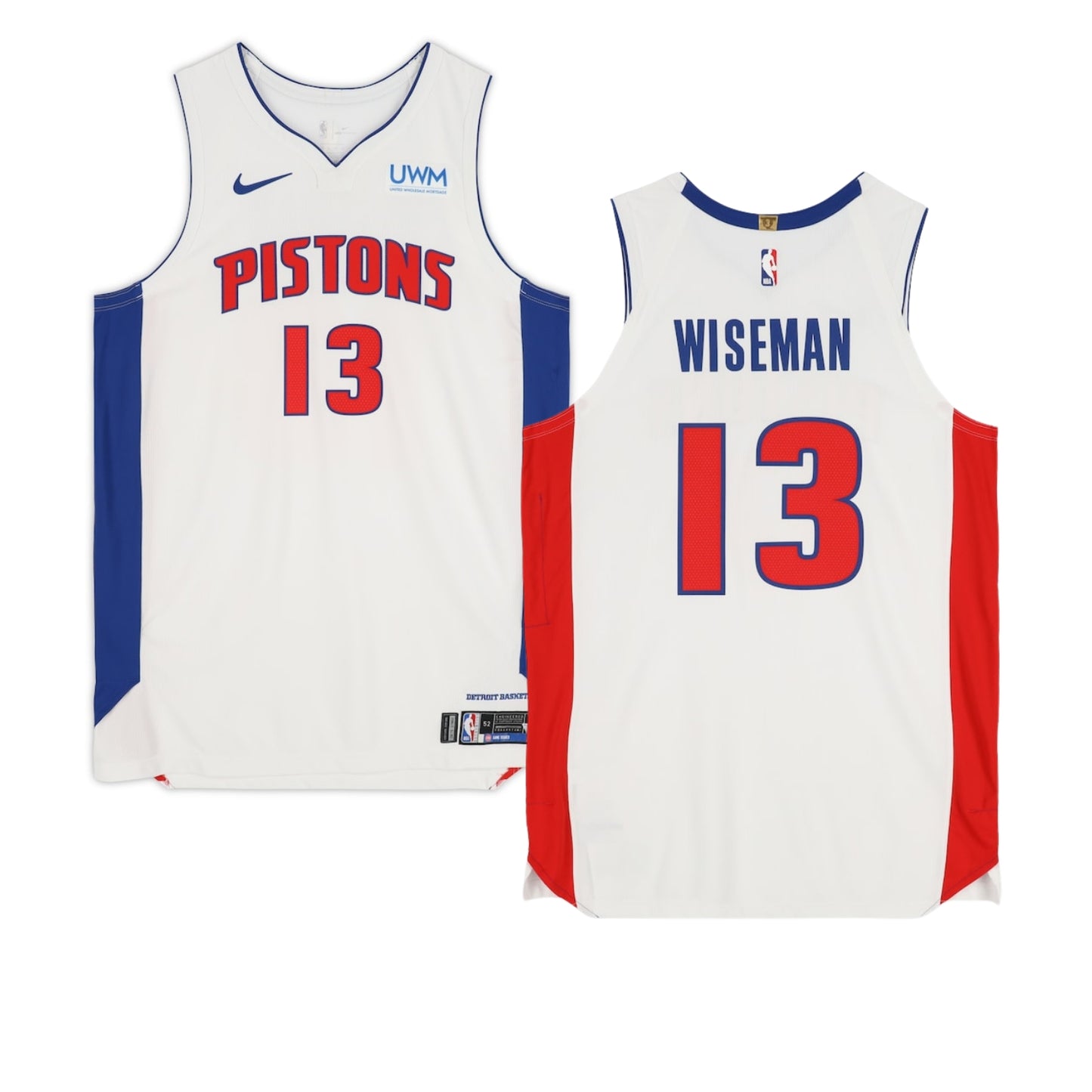 NBA James Wiseman Detroit Pistons 13 Jersey