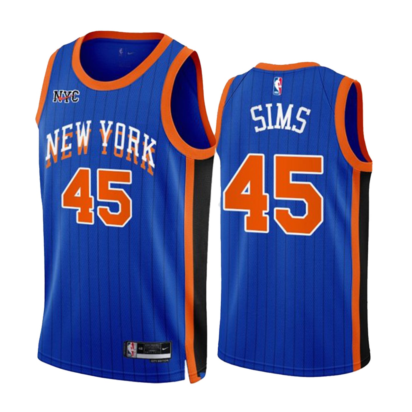 NBA Jericho Sims New York Knicks 45 Jersey
