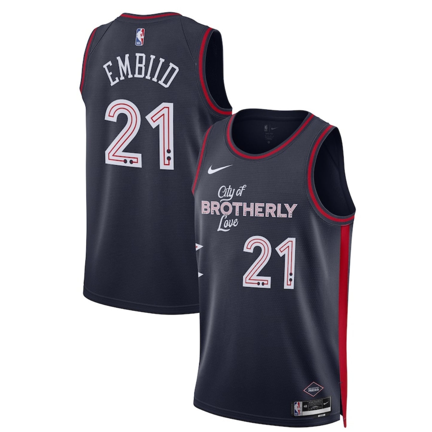 NBA Joel Embiid Philadelphia 76ers 21 Jersey