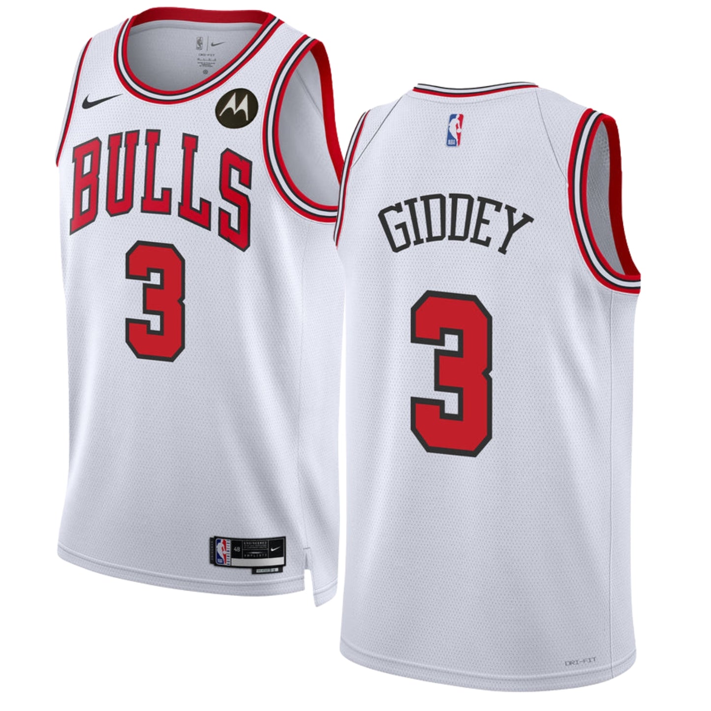 NBA Josh Giddey Chicago Bulls 3 Jersey