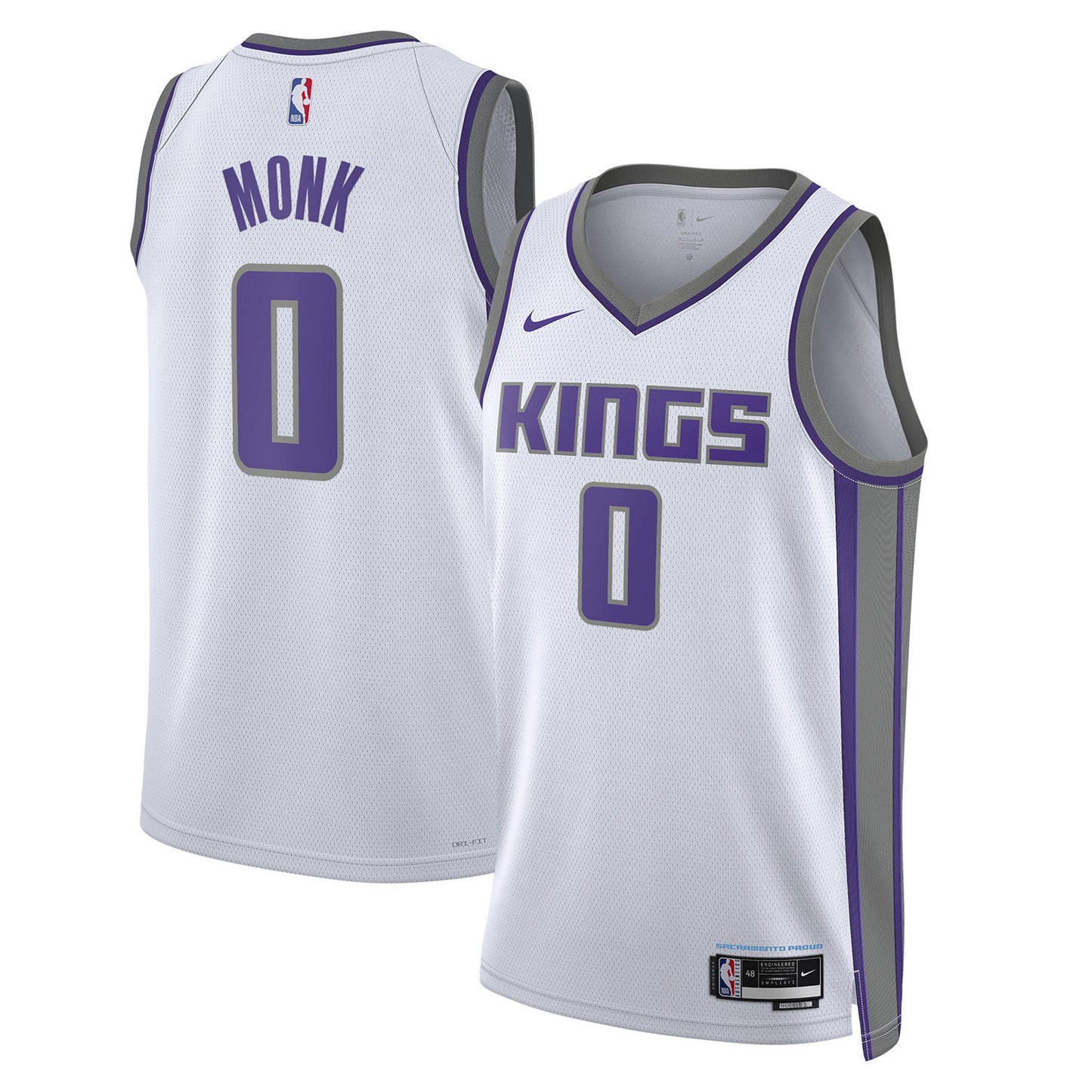 NBA Malik Monk Sacramento Kings 0 Jersey