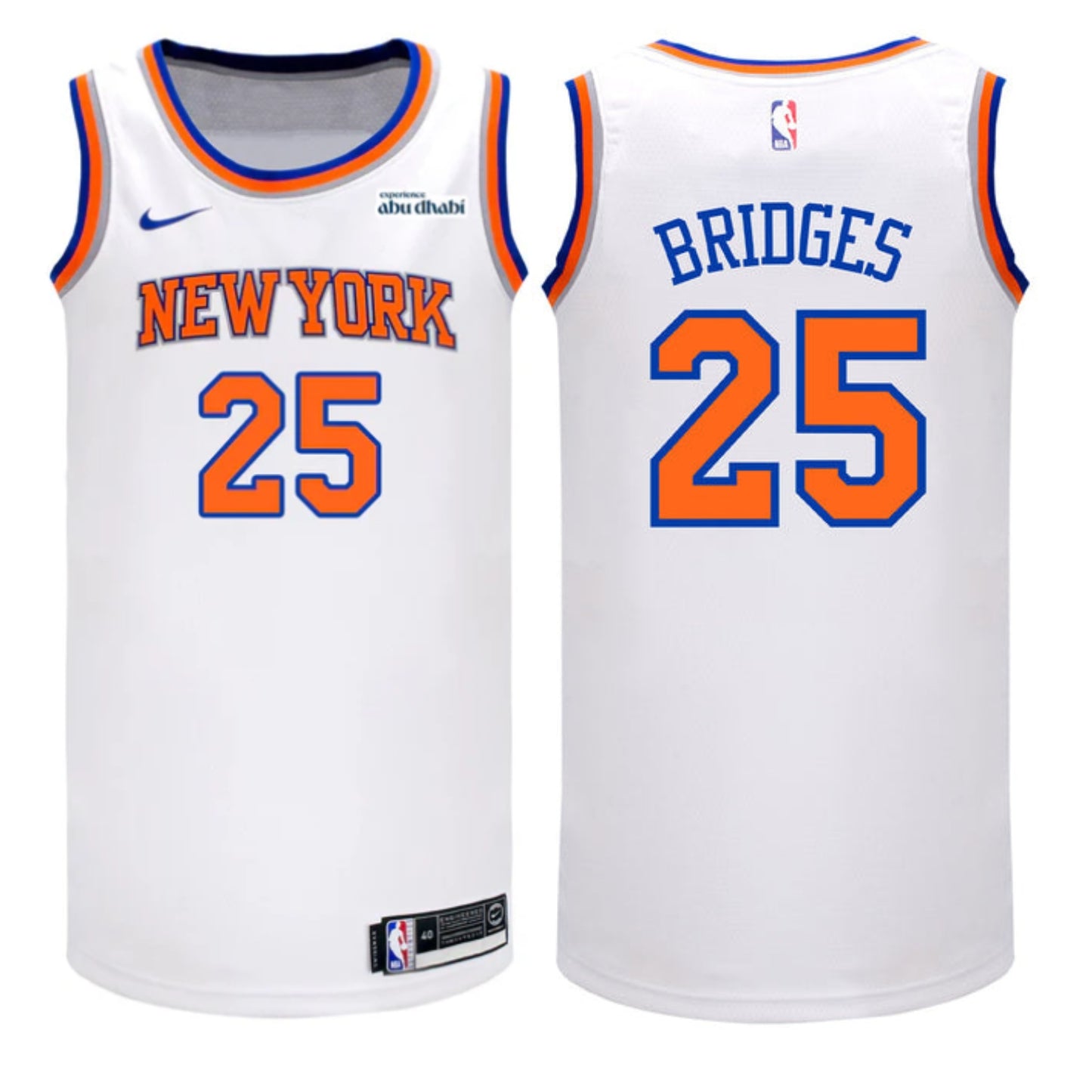 NBA Mikal Bridges New York Knicks 25 Jersey