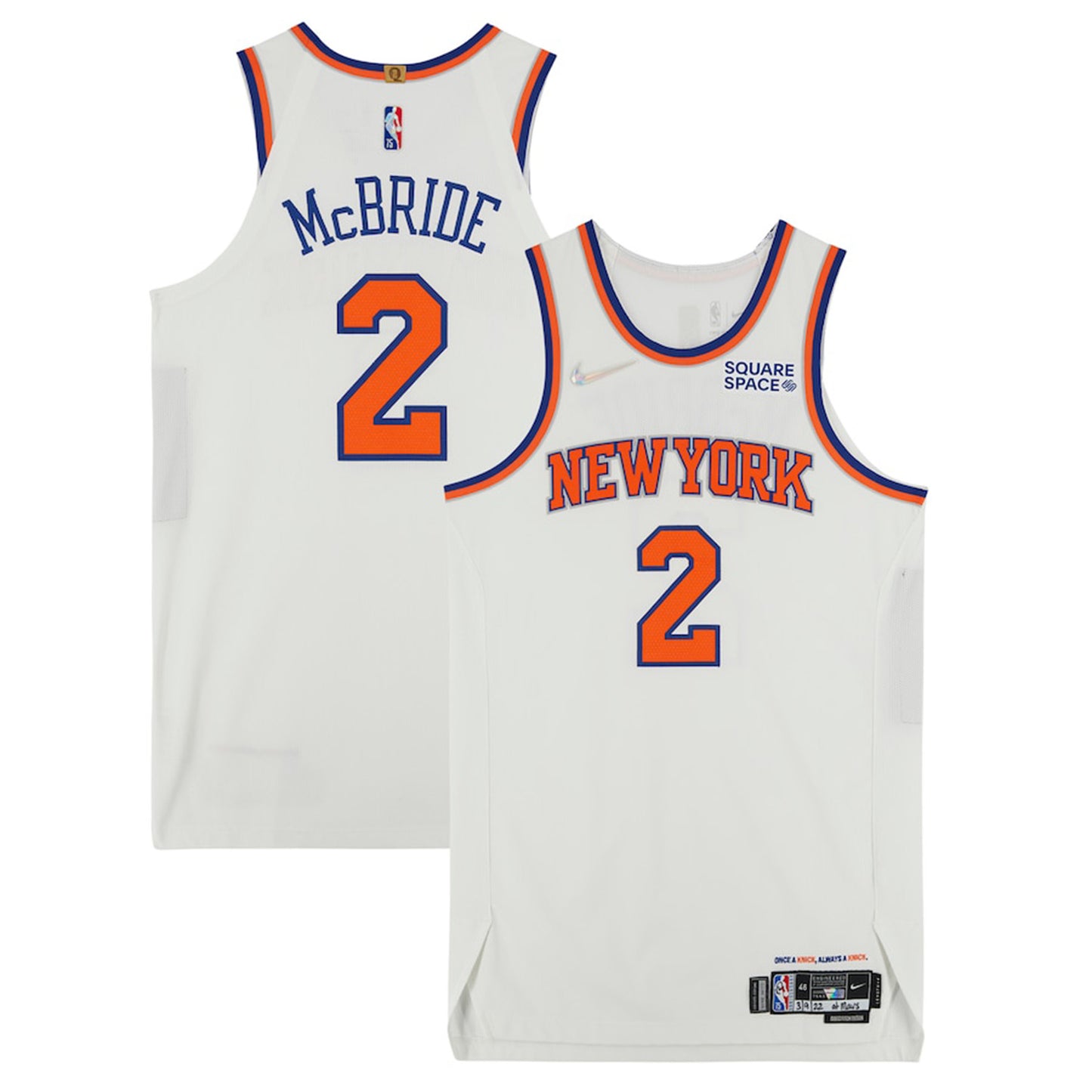 NBA Miles Mcbride New York Knicks 2 Jersey