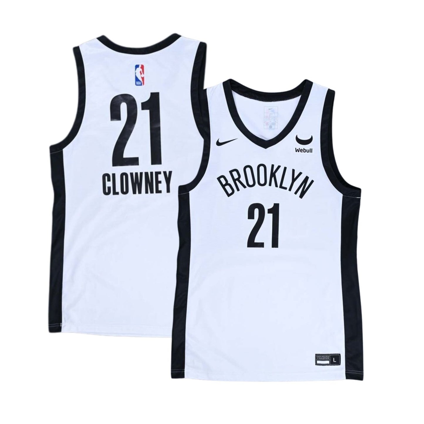 NBA Noah Clowney Brooklyn Nets 21 Jersey