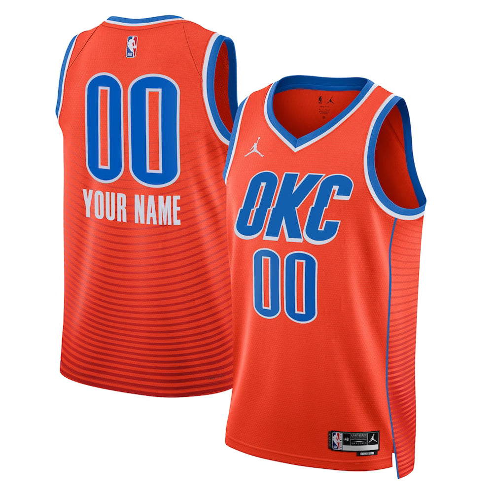 NBA Oklahoma City Thunder Blank Custom Jersey