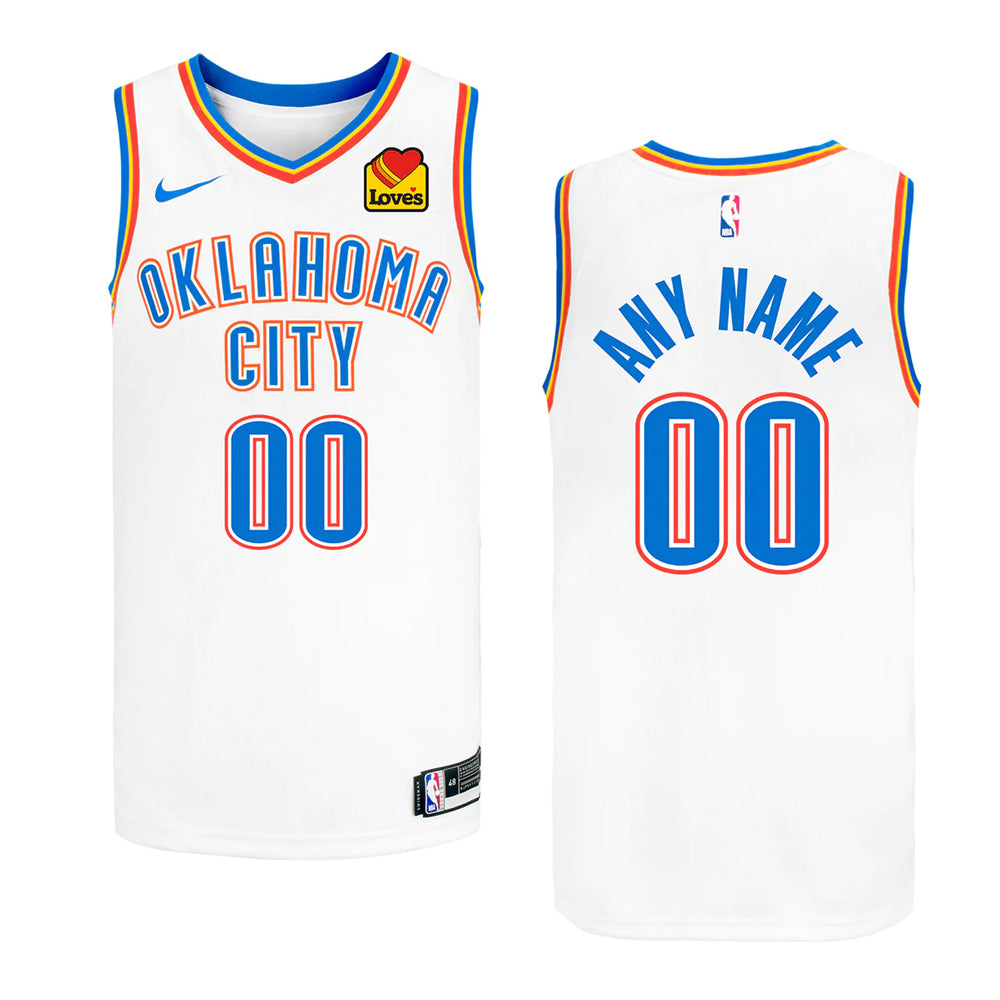 NBA Oklahoma City Thunder Blank Custom Jersey