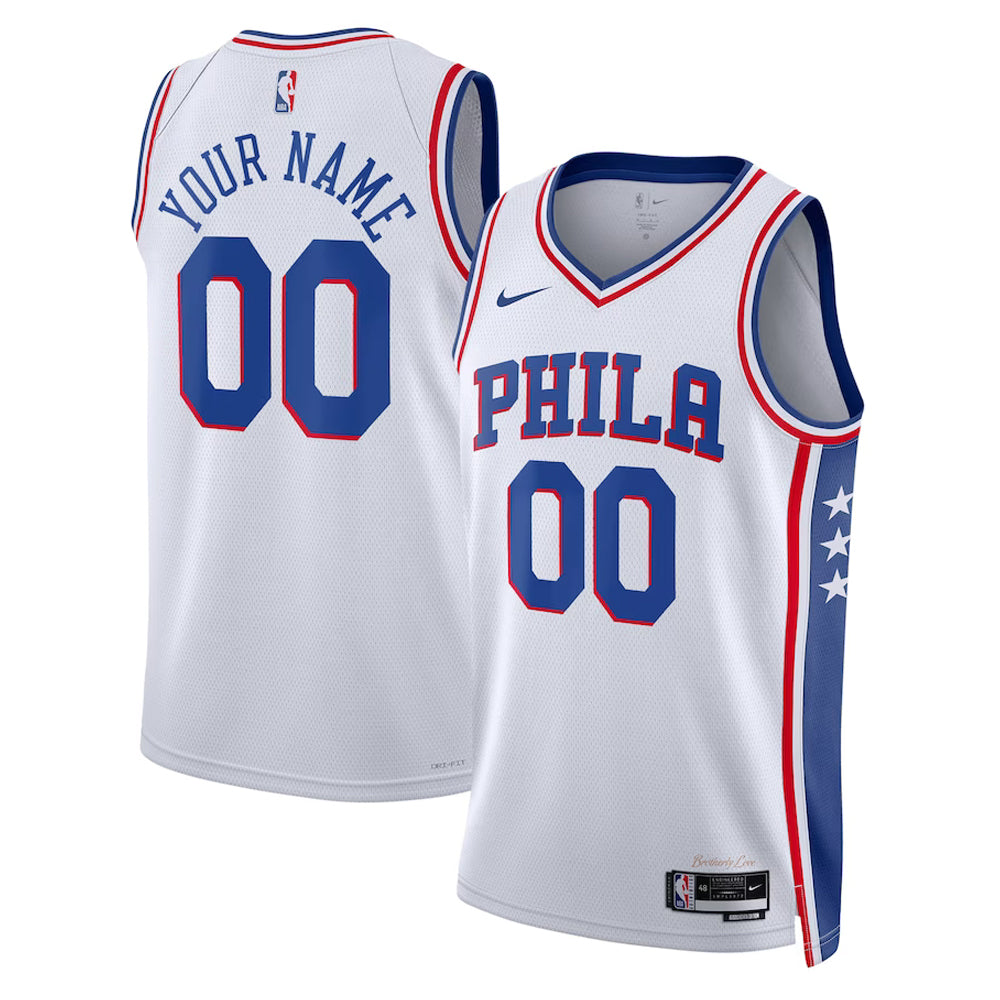 NBA Philadelphia 76ers Blank Custom Jersey