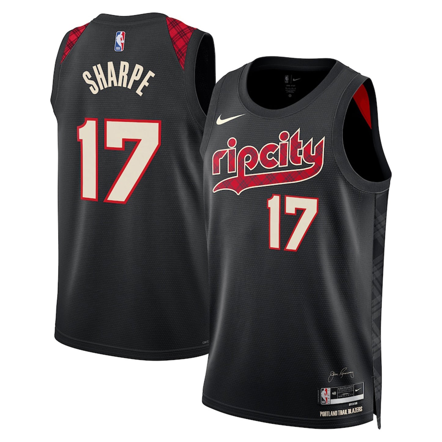 NBA Portland Trailblazers Blank Custom Jersey