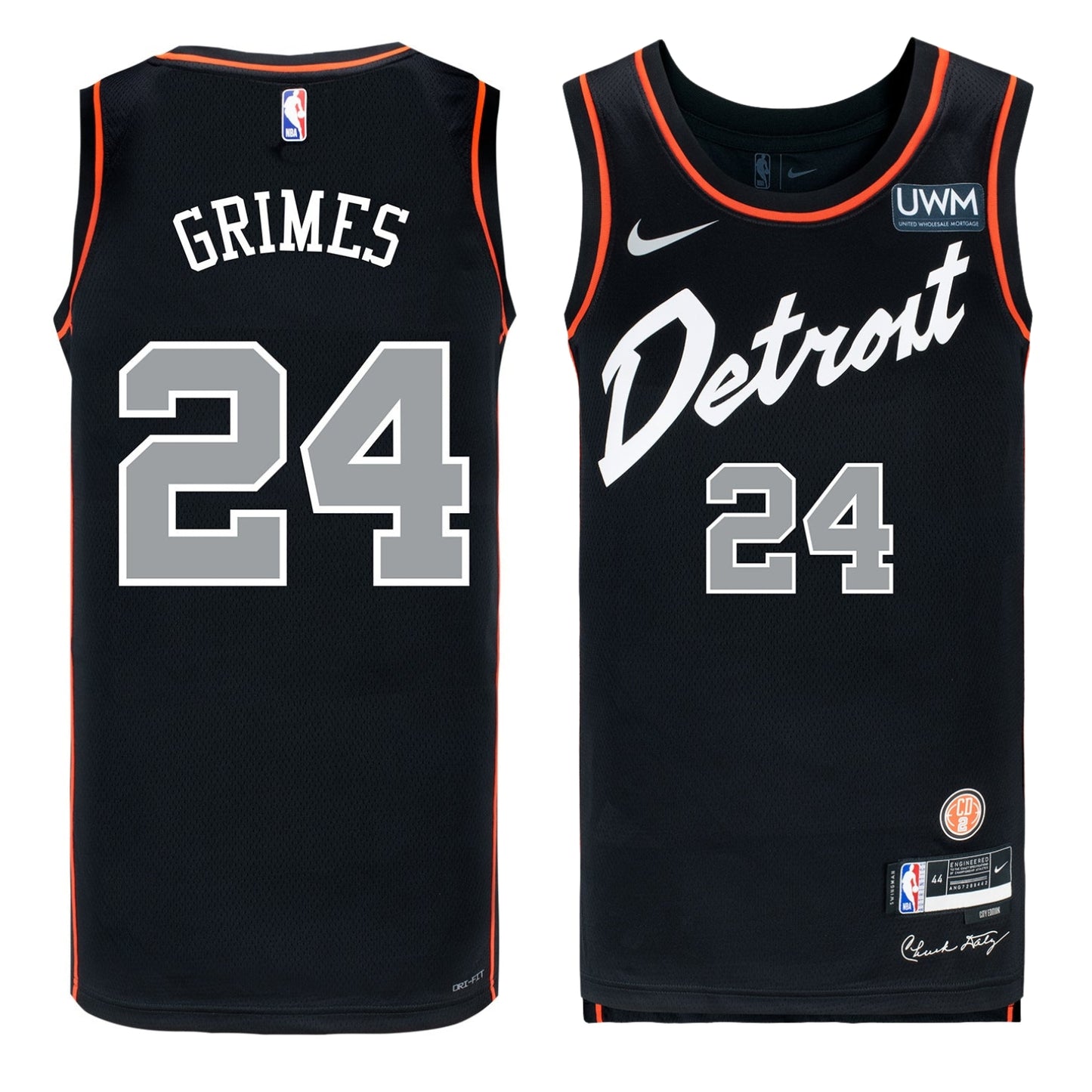 NBA Quentin Grimes Detroit Pistons 24 Jersey