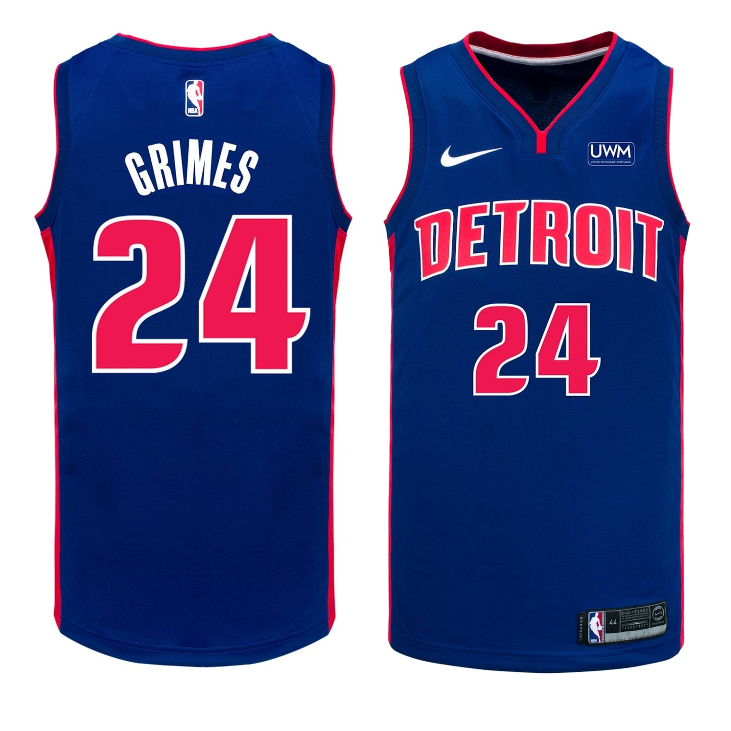 NBA Quentin Grimes Detroit Pistons 24 Jersey