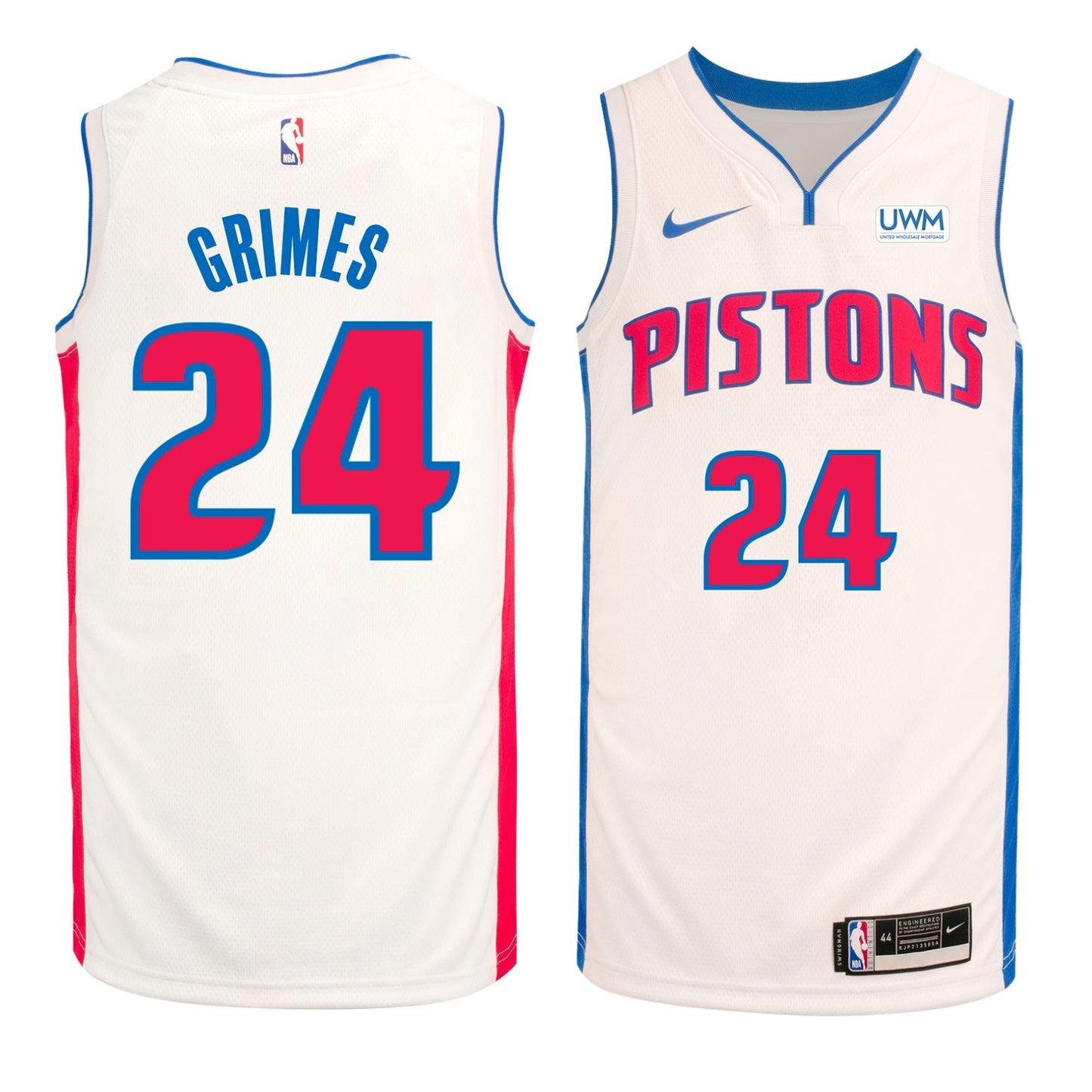 NBA Quentin Grimes Detroit Pistons 24 Jersey