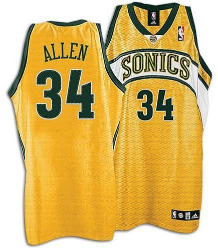 NBA Ray Allen Seattle Super Sonics 34 Jersey