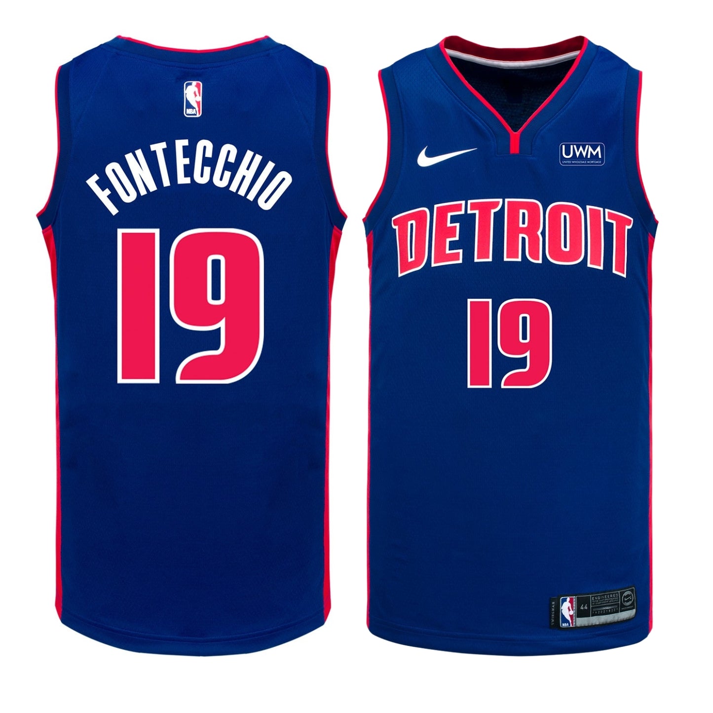 NBA Simone Fontecchio Detroit Pistons 19 Jersey