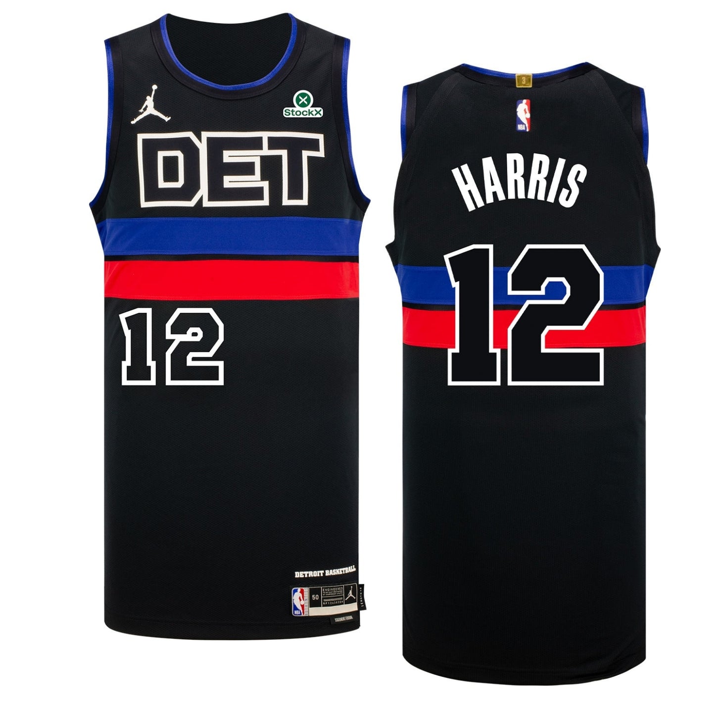 NBA Tobias Harris Detroit Pistons 12 Jersey