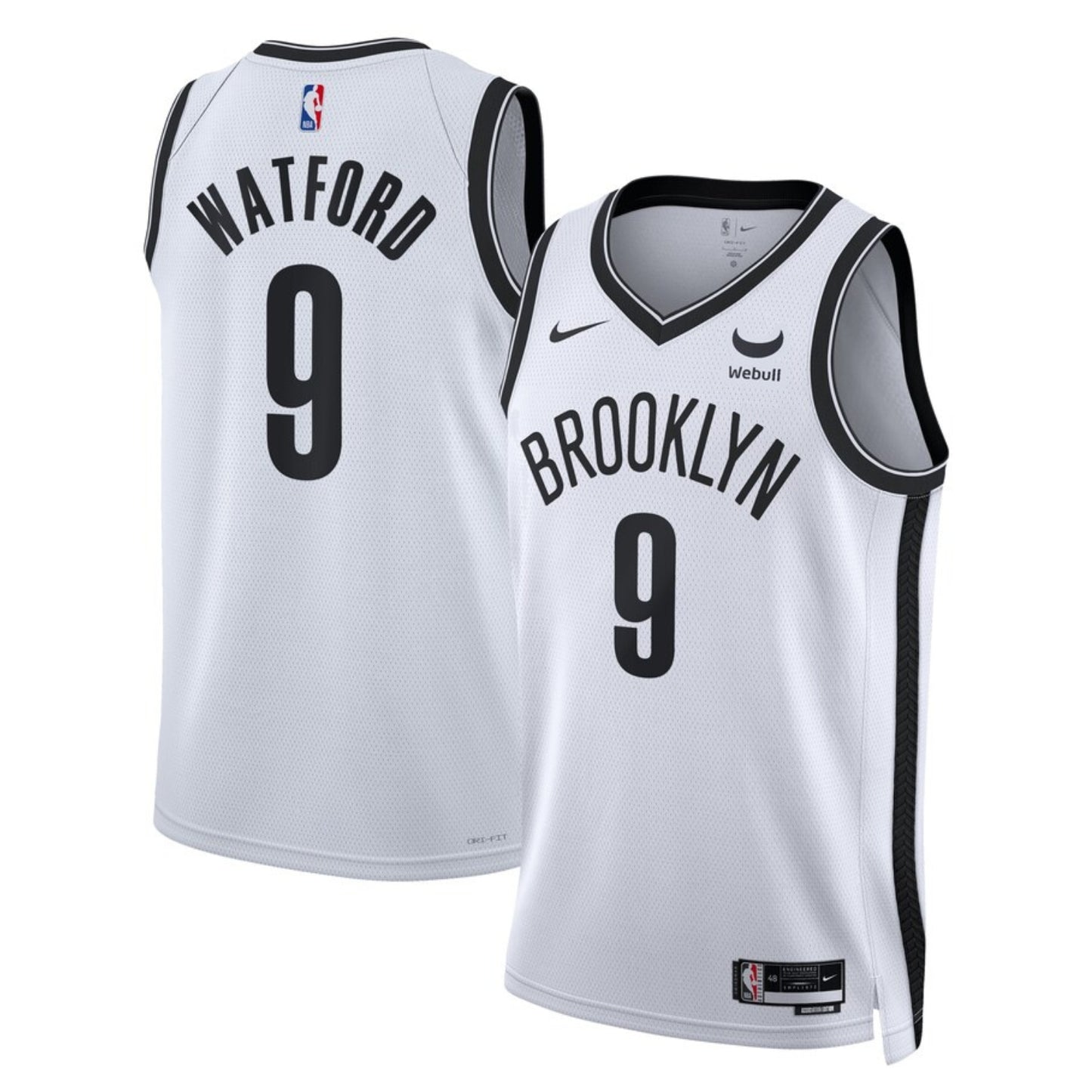 NBA Trendon Watford Brooklyn Nets 9 Jersey