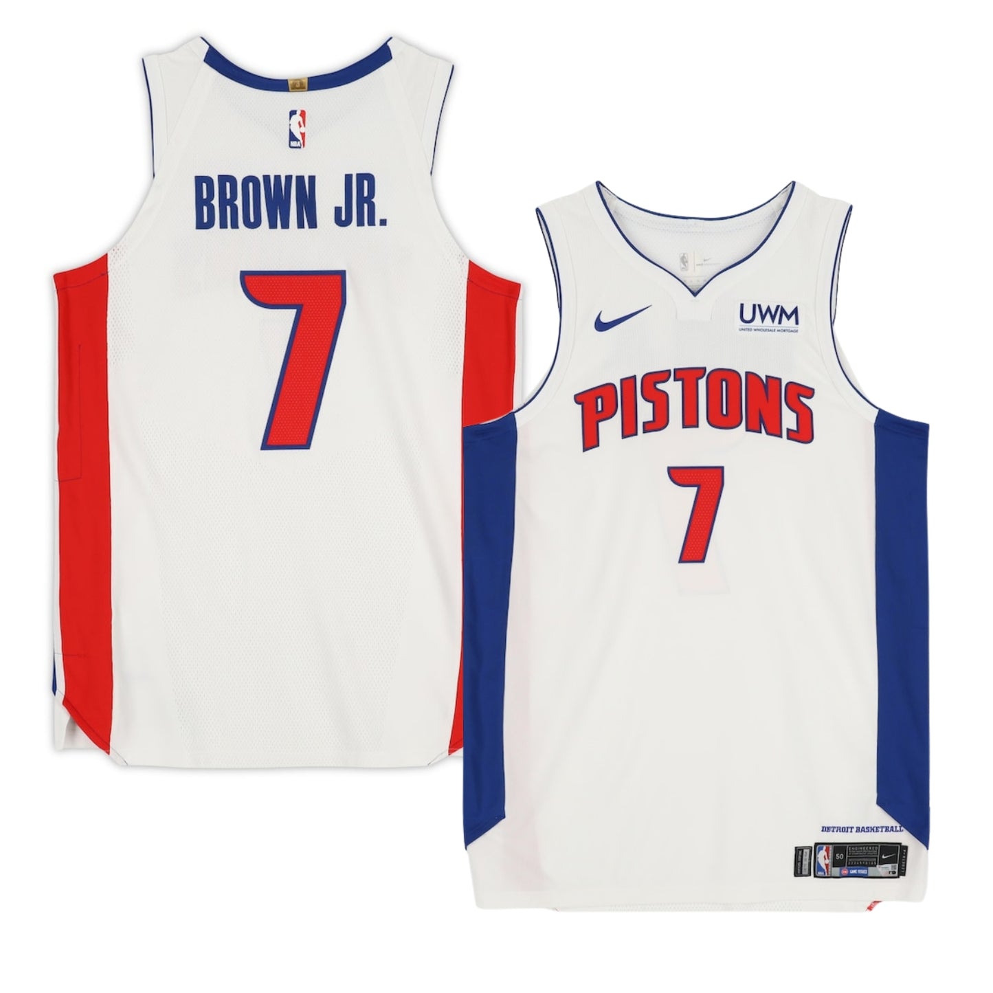 NBA Troy Brown Jr Detroit Pistons 7 Jersey