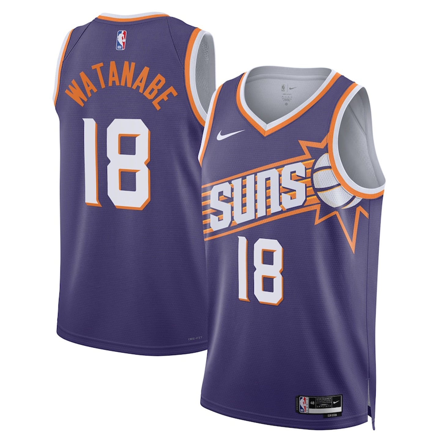 NBA Yuta Watanabe Phoenix Suns 18 Jersey