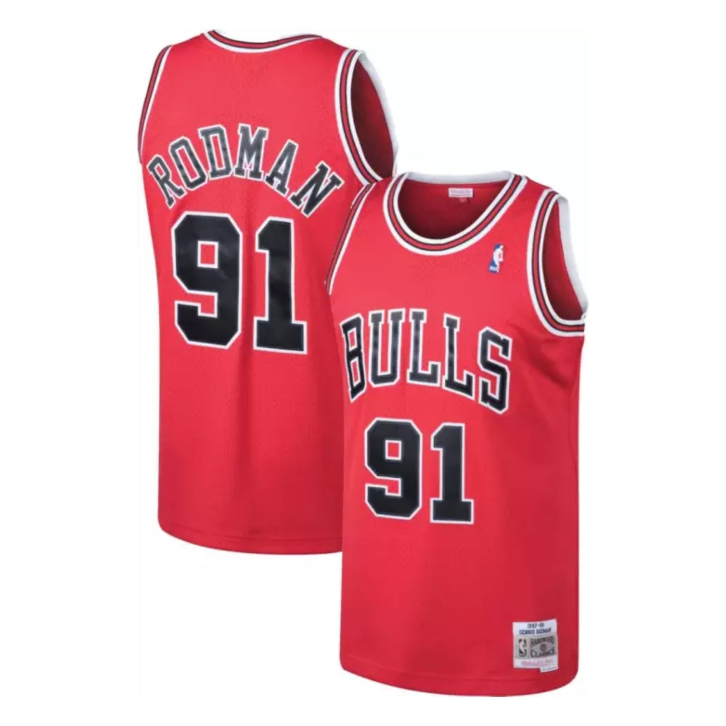 NBA Dennis Rodman Chicago Bulls 91 Retro Jersey