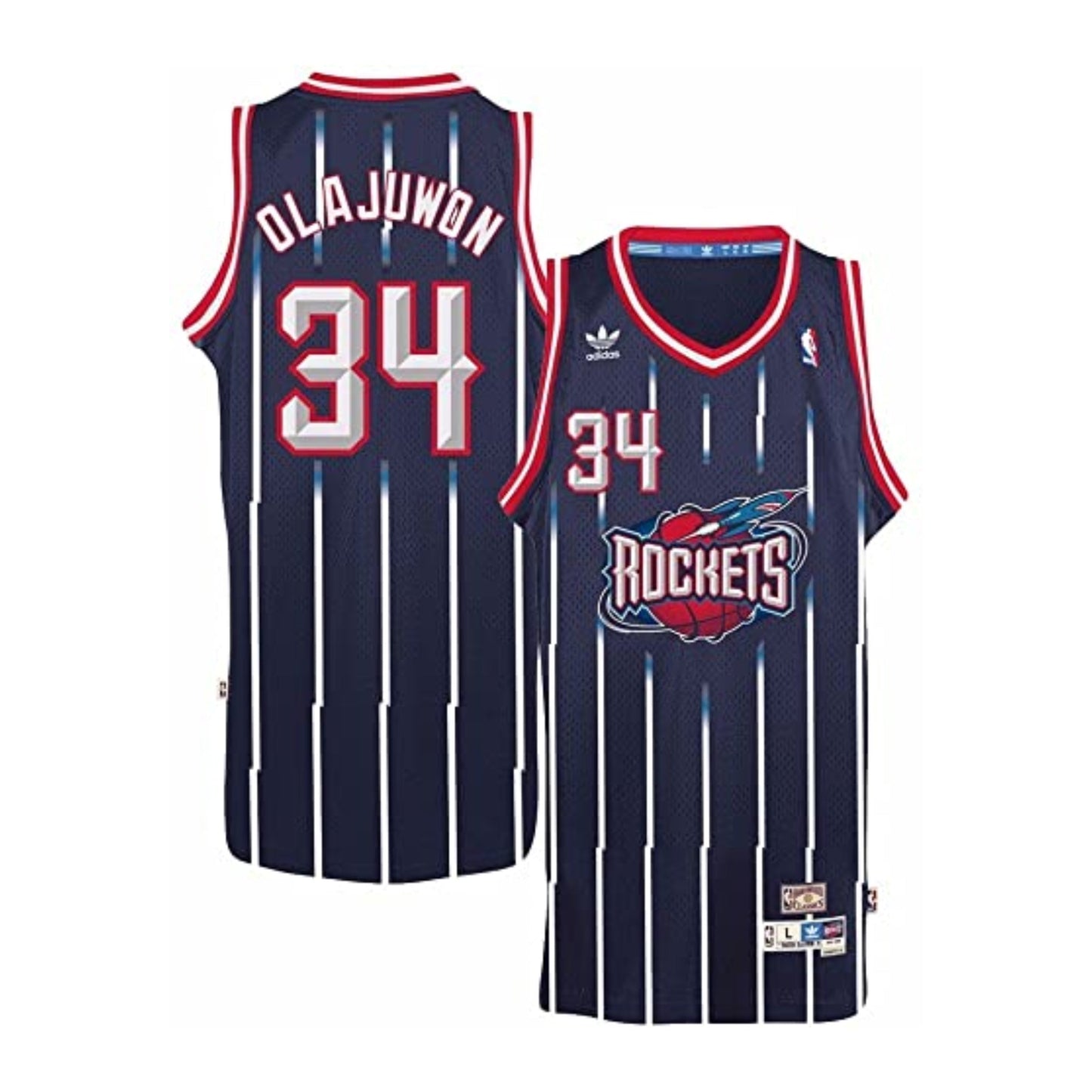 NBA Hakeem Olajuwon Houston Rockets 34 Retro Jersey