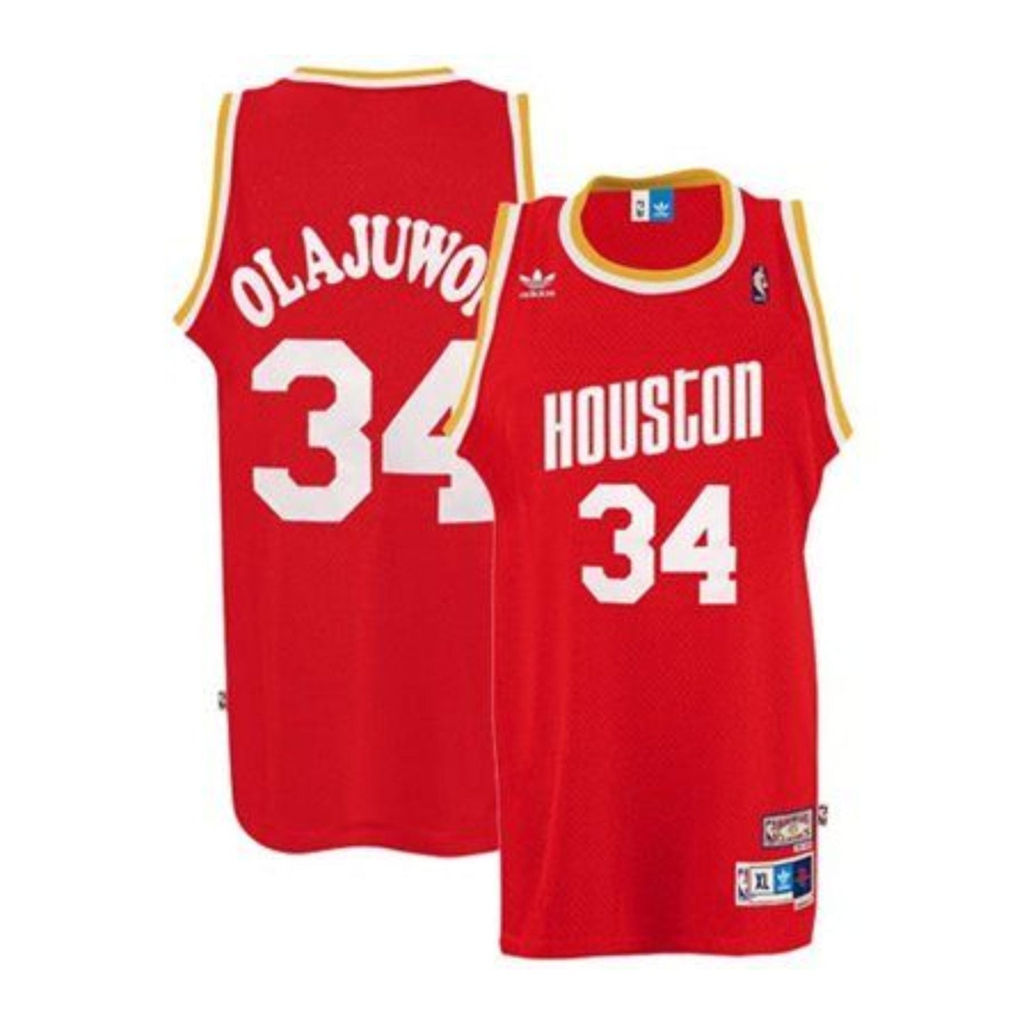 NBA Hakeem Olajuwon Houston Rockets 34 Retro Jersey