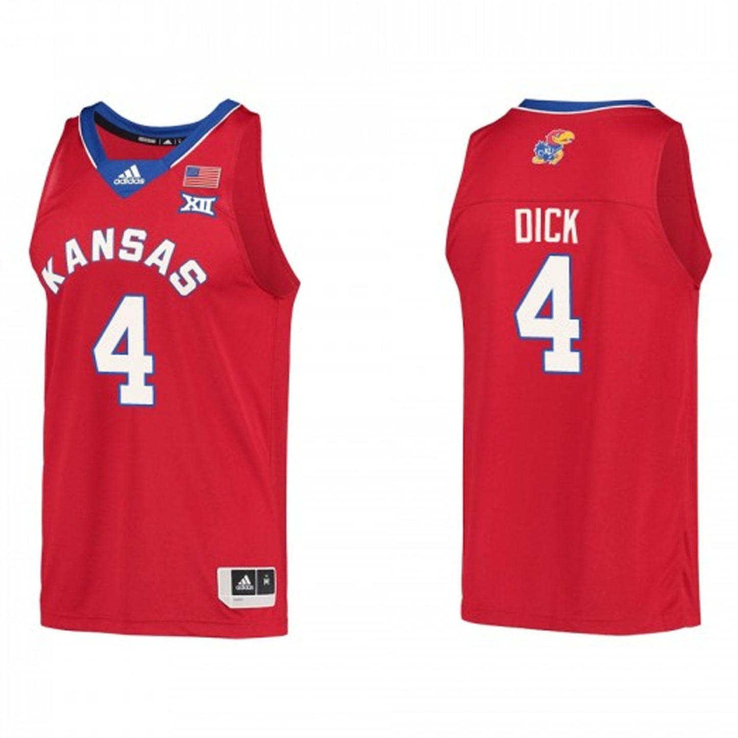 NCAAB Gradey Dick Kansas Jayhawks 4 Jersey