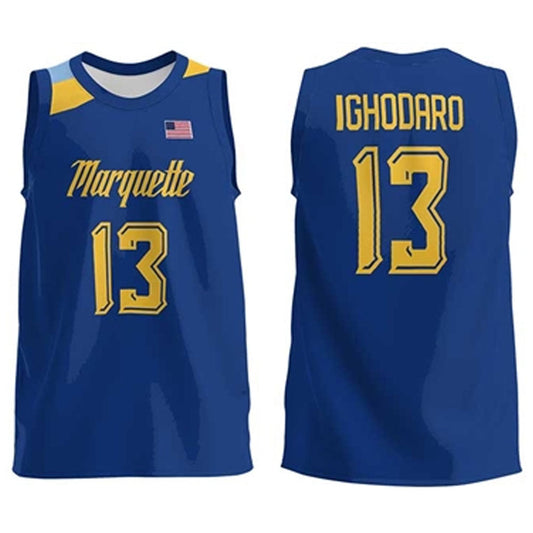 NCAAB Oso Ighodaro Marquette Golden Eagles 13 Jersey