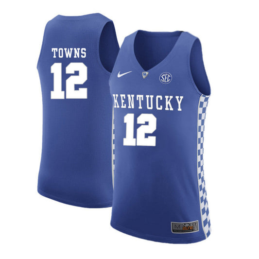 NCAAB Karl-Anthony Towns Kentucky Wildcats 12 Jersey