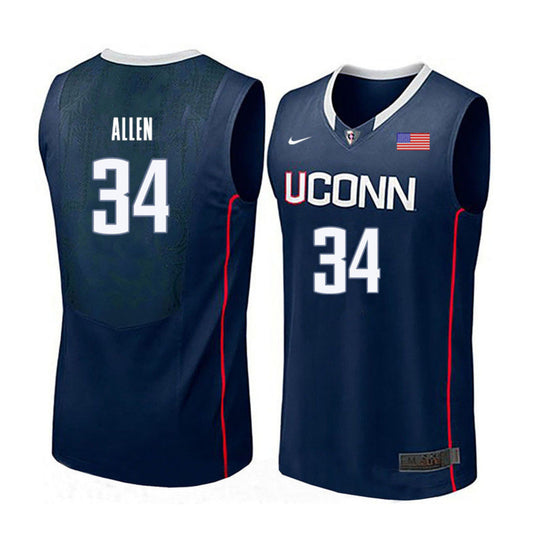 NCAAB Ray Allen Uconn Huskies 34 Jersey