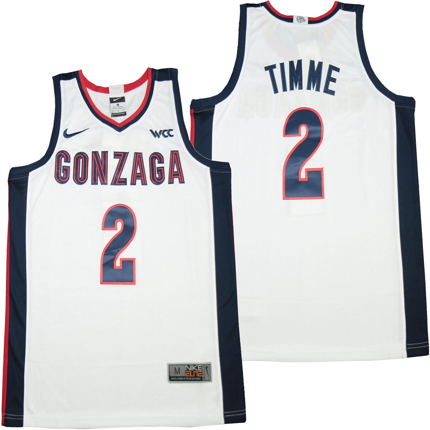 NCAA Drew Timme Gonzaga Bulldogs 2 Jersey