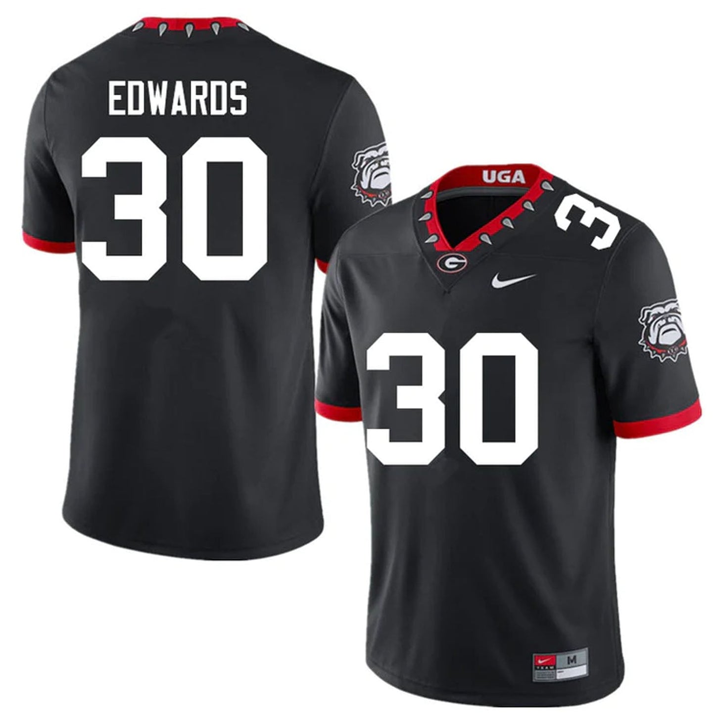 NCAAF Daijun Edwards Georgia Bulldogs 30 Jersey