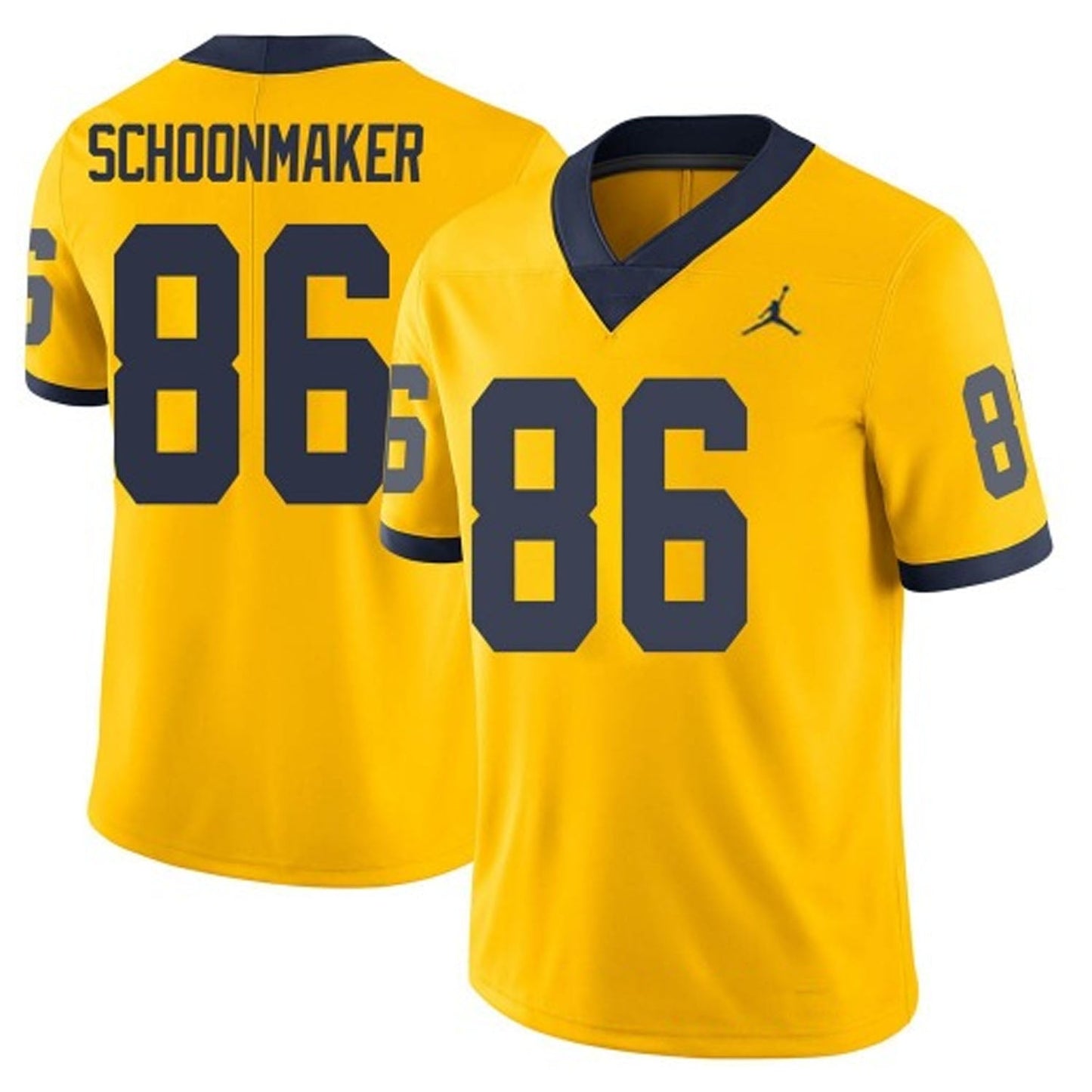 NCAAF Luke Schoonmaker Michigan Wolverines 86 Jersey