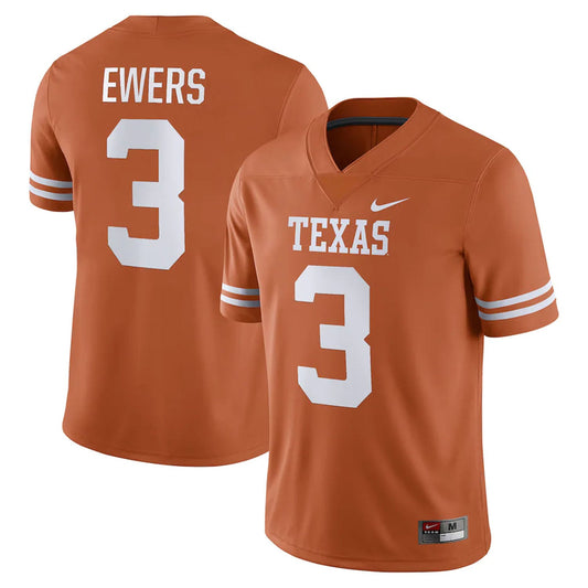 NCAAF Quinn Ewers Texas Longhorns 3 Jersey