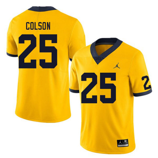 NCAAF Junior Colson Michigan Wolverines 25 Jersey