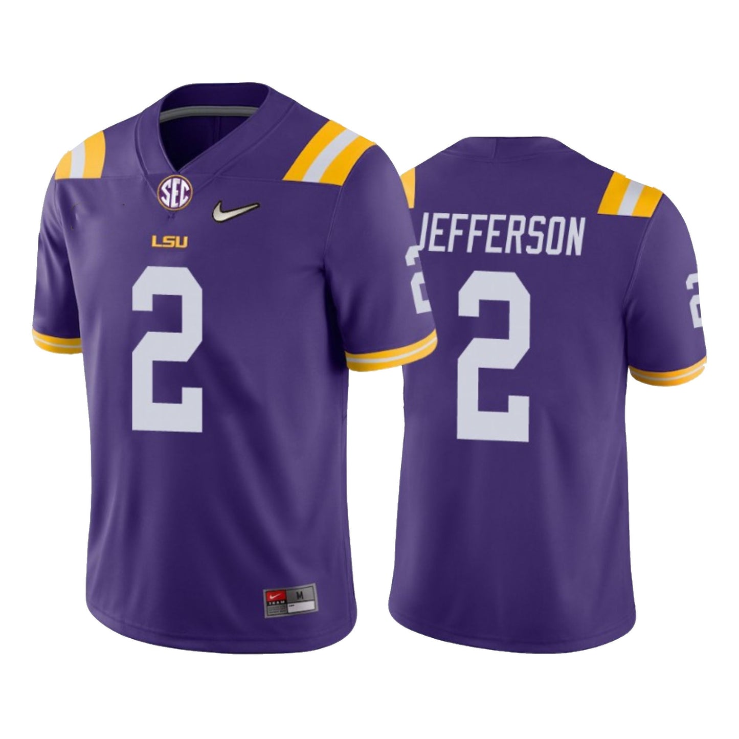 NCAAF Justin Jefferson LSU Tigers 2 Jersey