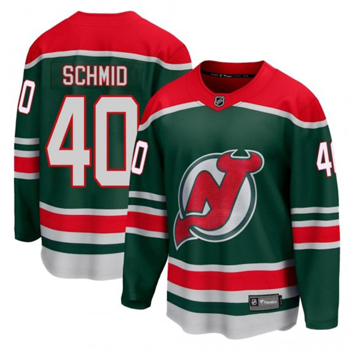 NHL Akira Schmid New Jersey Devils 40 Jersey