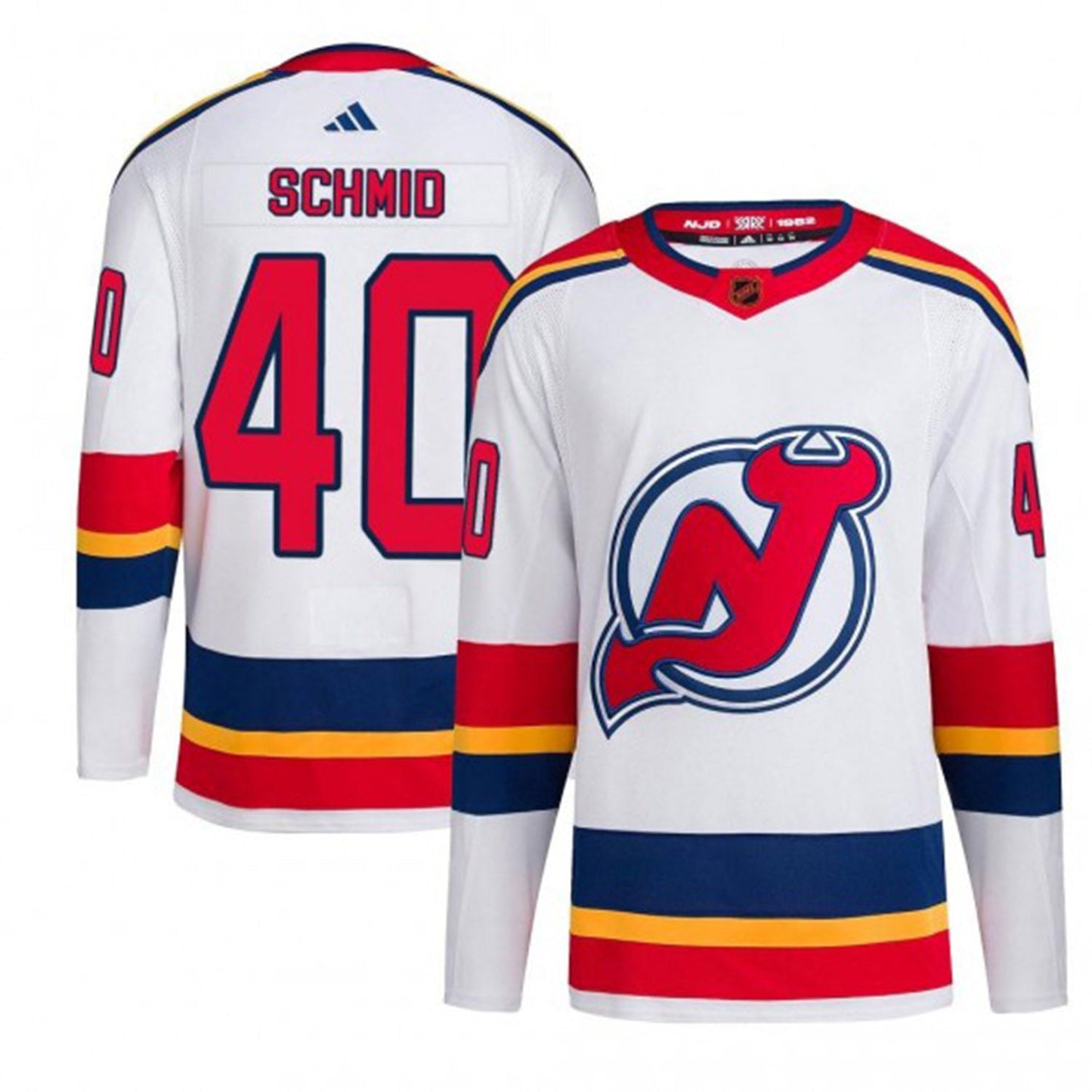 NHL Akira Schmid New Jersey Devils 40 Jersey