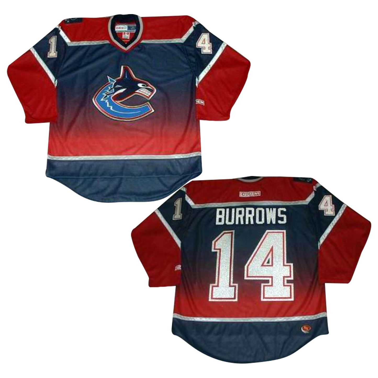 NHL Alexandre Burrows Vancouver Canucks 14 Jersey