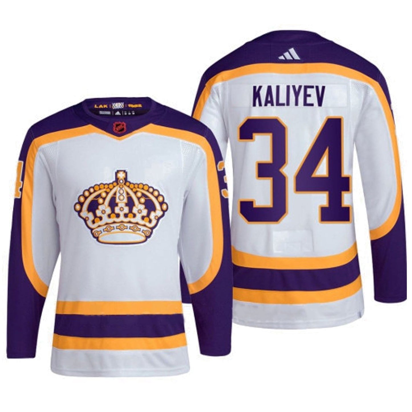 NHL Arthur Kaliyev La Kings 34 Jersey