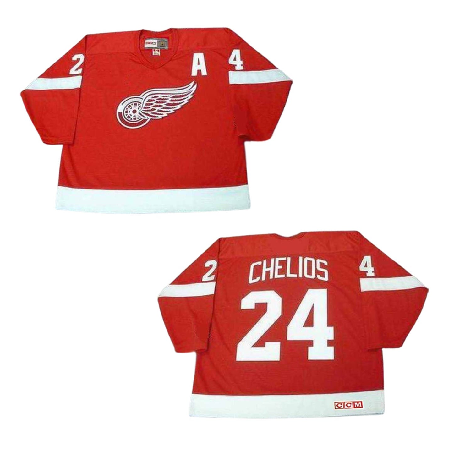 NHL Chris Chelios Red Wings 24 Jersey